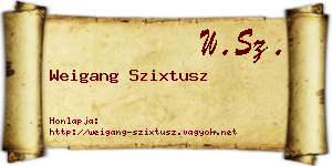 Weigang Szixtusz névjegykártya